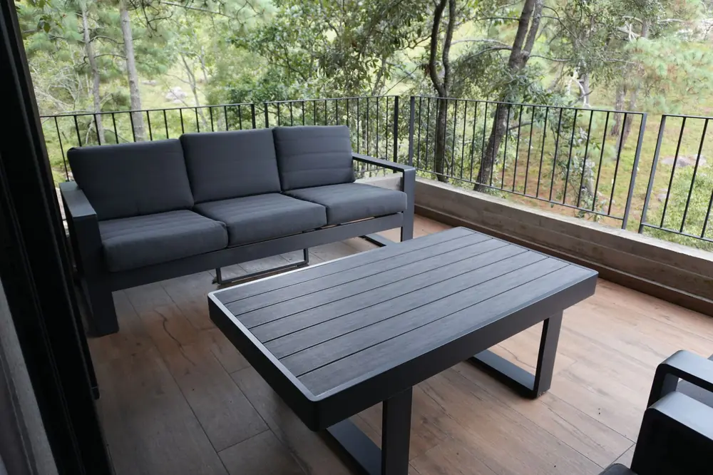 Terraza con vista al bosque